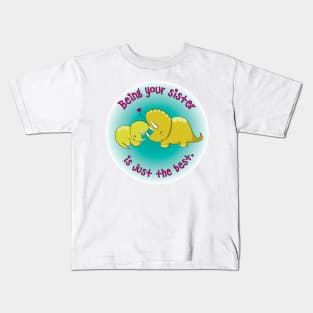 Sister Love, Dino Style Kids T-Shirt